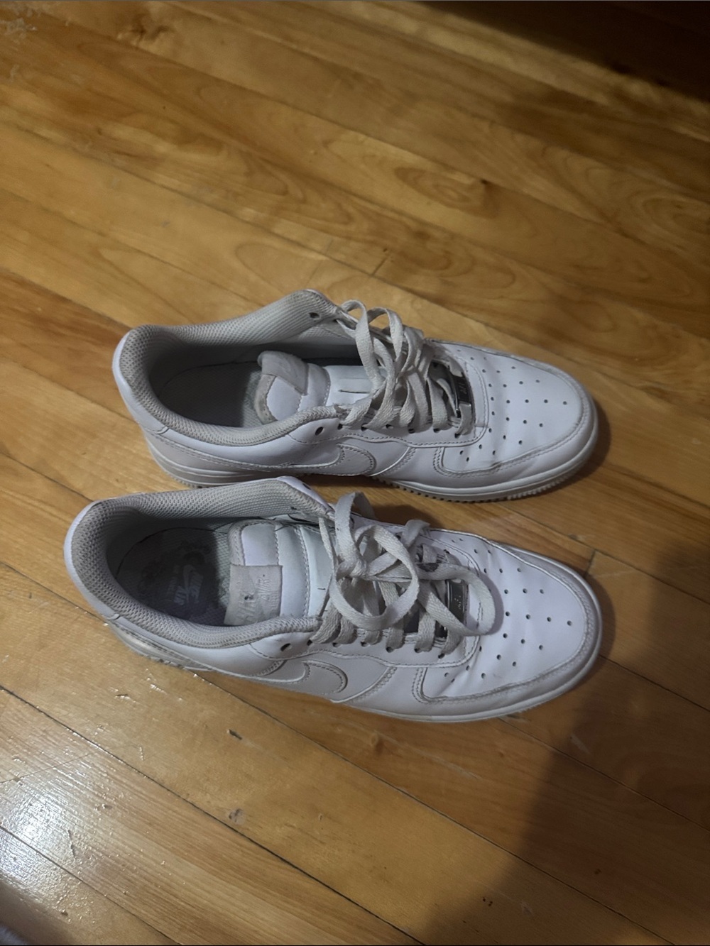 Nike Air force One White Low-Top Leather Sneakers women size 7.5